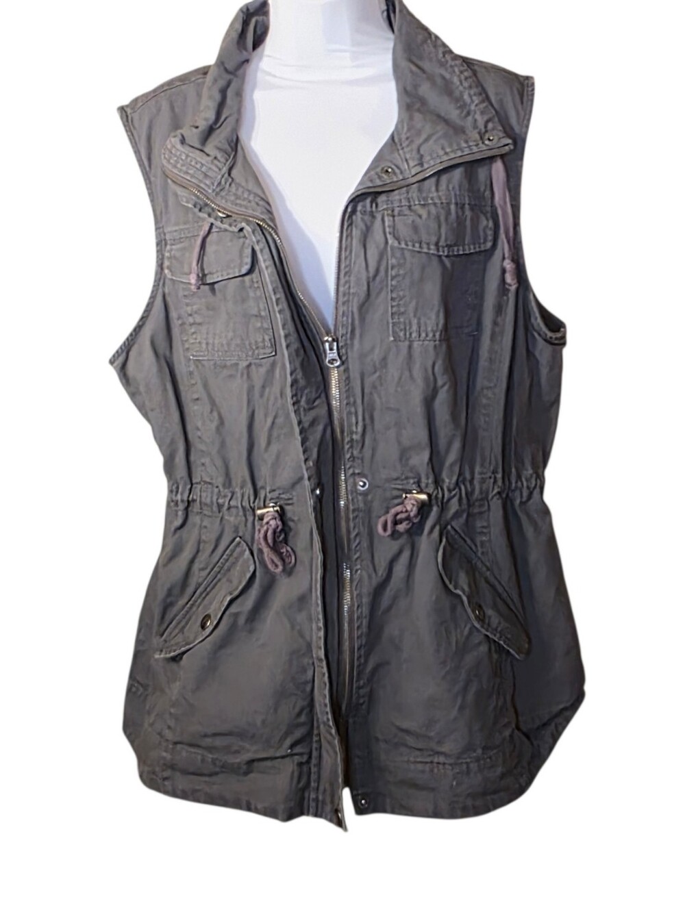 SEBBY Grey Utility Vest